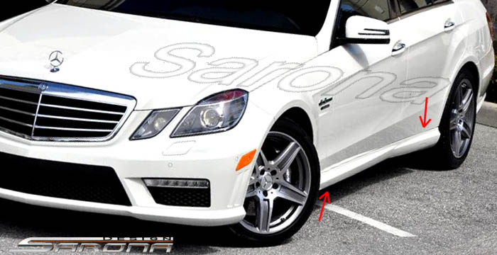 Custom Mercedes E Class  Sedan Side Skirts (2010 - 2013) - $590.00 (Part #MB-040-SS)